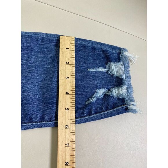 Judy Blue Womens Skinny Fit Distressed Mid Rise Ankle Jeans Size 31 Blue Denim - Picture 10 of 16